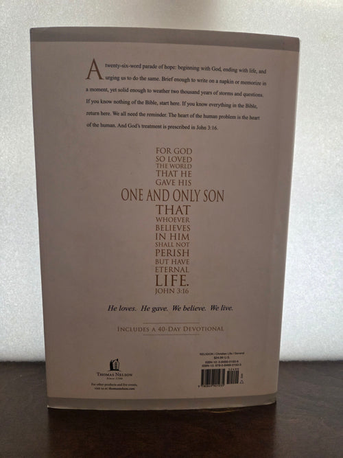 3:16 The Numbers of Hope by Max Lucado Hardcover 2007 Christian Devotional Book