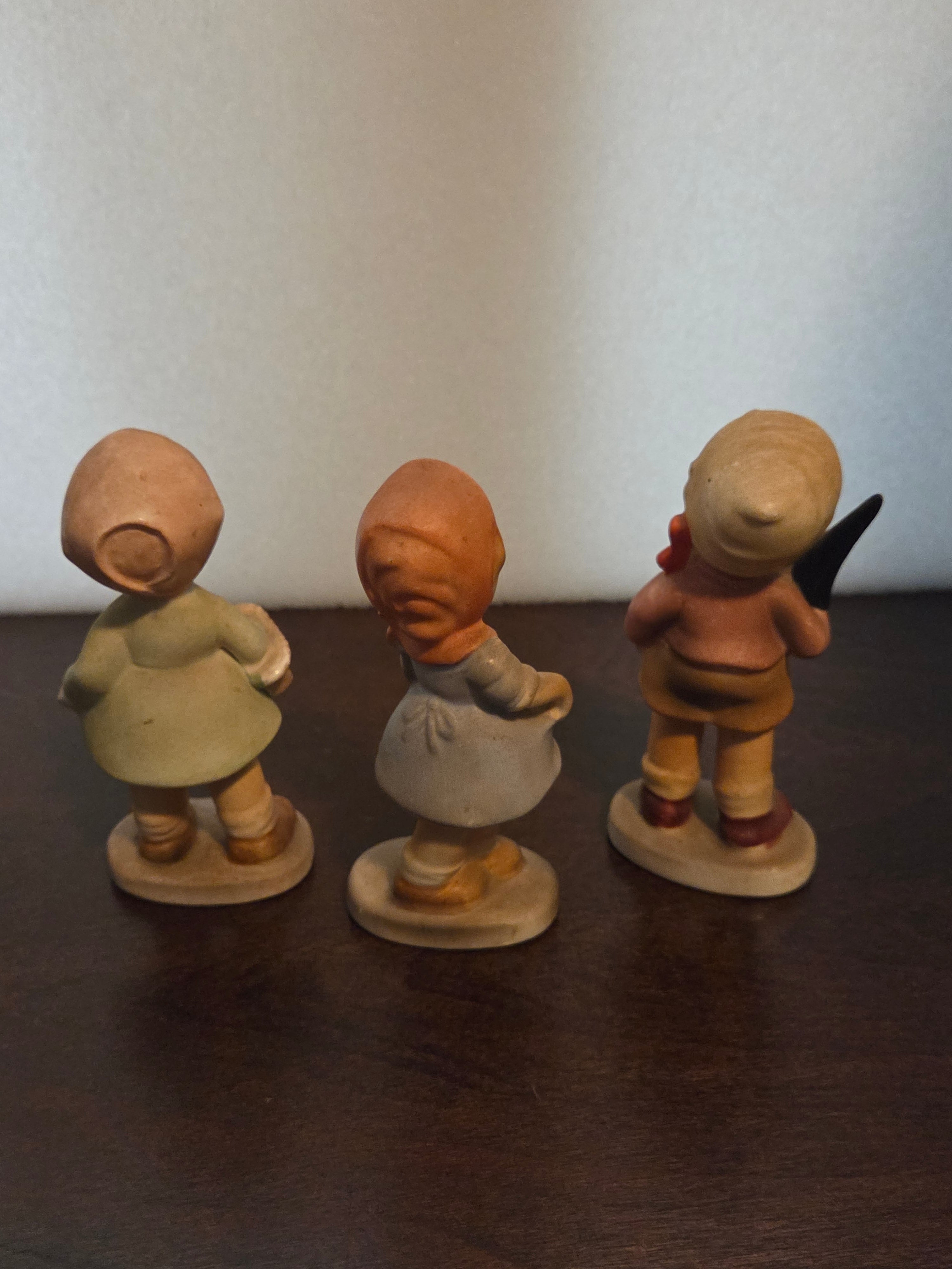 Vintage Lefton China Figurines Set of 3 Hand Painted Japan Children Dutch Style 1950s