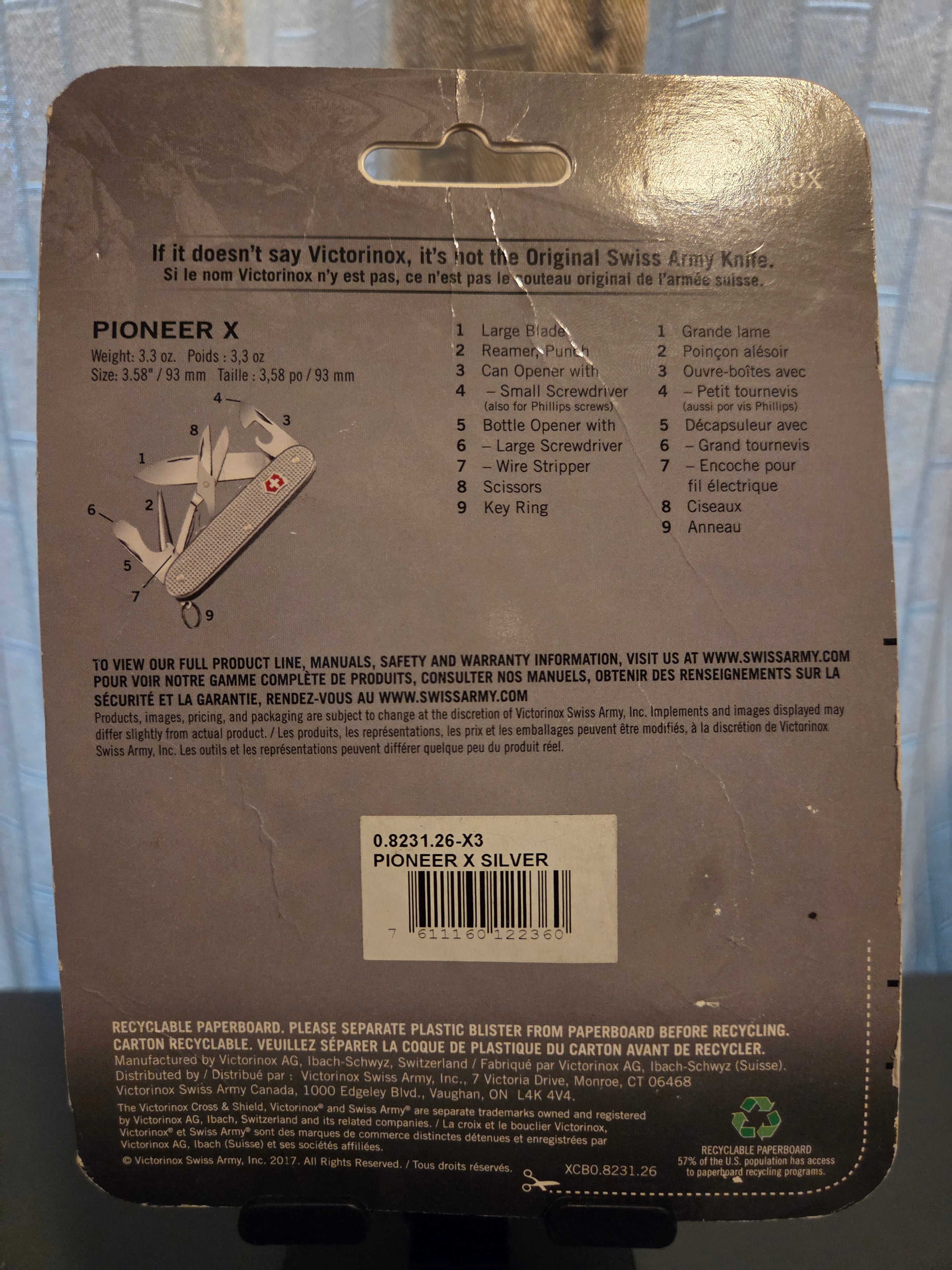 Victorinox Swiss Army Pioneer X Silver Alox Knife 9 Function Multi Tool 0.8231.26-X3 Sealed